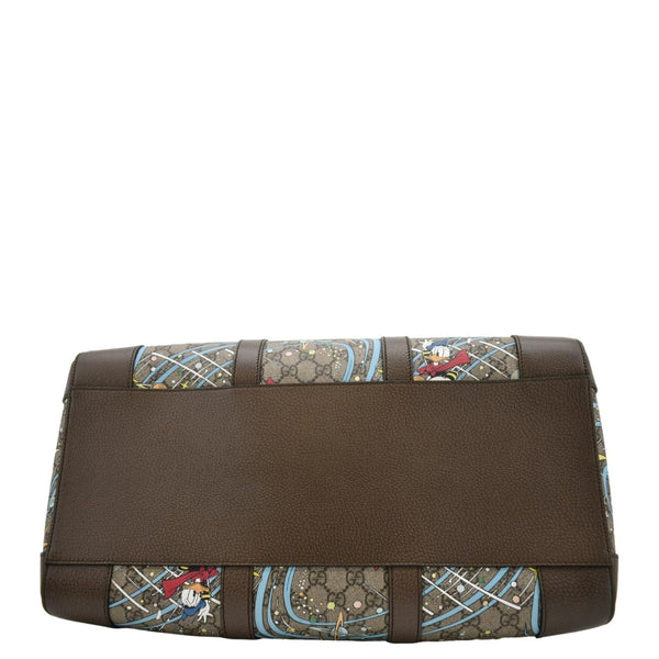 GUCCI Disney x Donald Duck GG Supreme Canvas Duffle Travel Bag Beige 648085