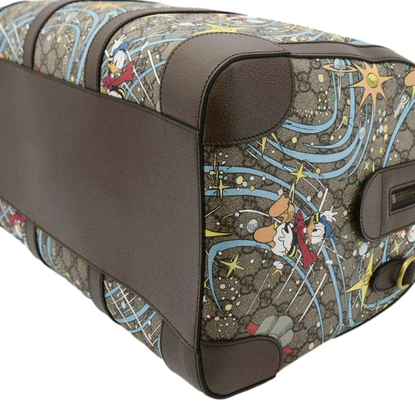 GUCCI Disney x Donald Duck GG Supreme Canvas Duffle Travel Bag Beige 648085