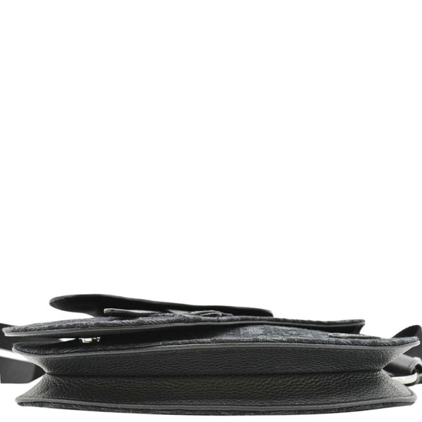 CHRISTIAN DIOR Saddle Oblique Jacquard Crossbody Bag Black