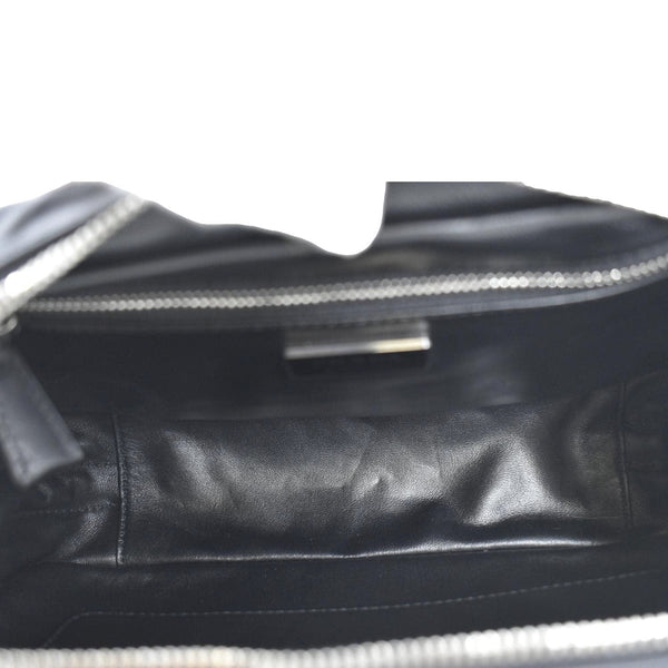 PRADA Re-edition 2001 Medium Antique Nappa Leather Shoulder Bag Black