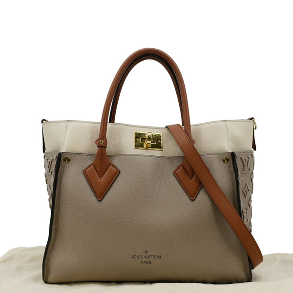 LOUIS VUITTON On My Side MM Leather Shoulder Bag Cream
