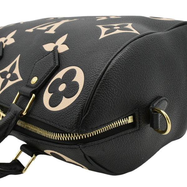 LOUIS VUITTON Speedy 25 Bandouliere Monogram Empreinte Leather Crossbody Bag Bicolor