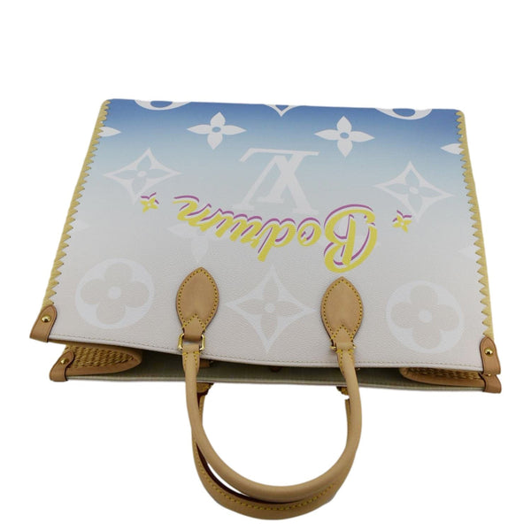 LOUIS VUITTON Onthego GM Cities By The Pool Canvas Tote Bag Multicolor