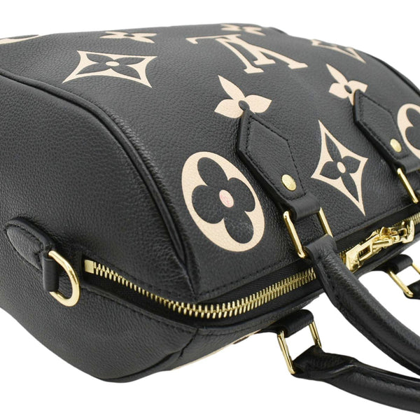 LOUIS VUITTON Speedy 25 Bandouliere Monogram Empreinte Leather Crossbody Bag Bicolor
