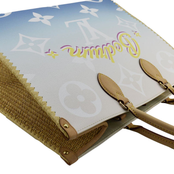 LOUIS VUITTON Onthego GM Cities By The Pool Canvas Tote Bag Multicolor