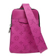 LOUIS VUITTON Outdoor Slingbag Monogram Taigarama Leather Crossbody Bag Fuchsia front look