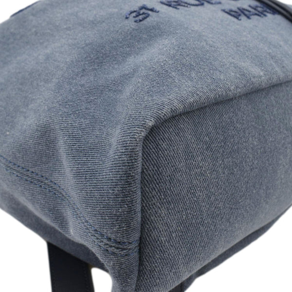 CHANEL Deauville Large Denim Backpack Blue