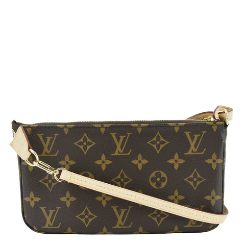 LOUIS VUITTON Pochette Monogram Canvas Pouch Brown