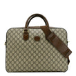 GUCCI Interlocking GG Supreme Canvas Briefcase Shoulder Bag Brown front look
