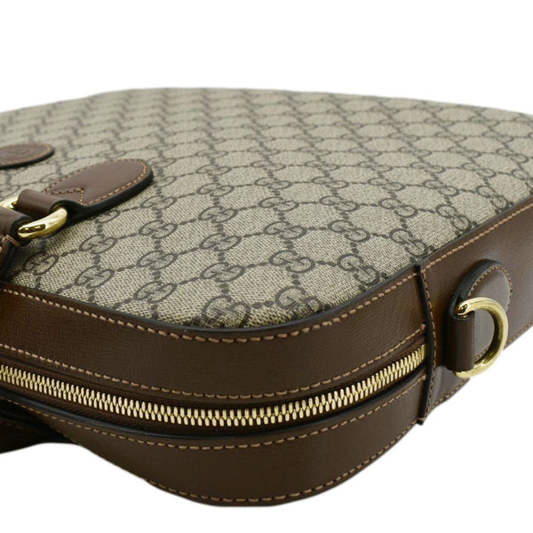 GUCCI Interlocking GG Supreme Canvas Briefcase Shoulder Bag Brown 674140