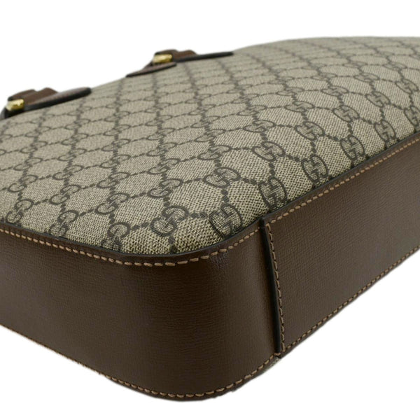 GUCCI Interlocking GG Supreme Canvas Briefcase Shoulder Bag Brown 674140