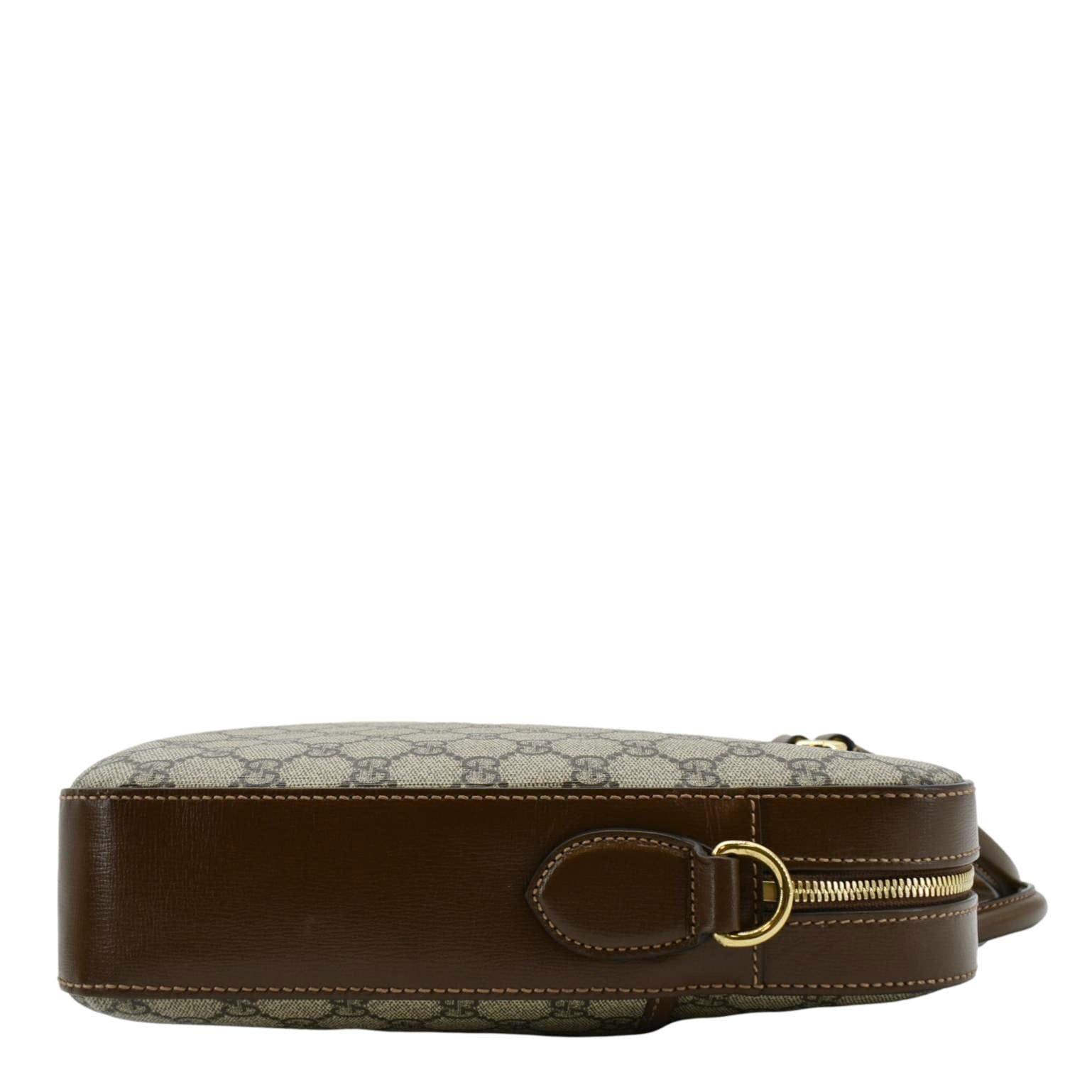 GUCCI Interlocking GG Supreme Canvas Brown Shoulder Bag