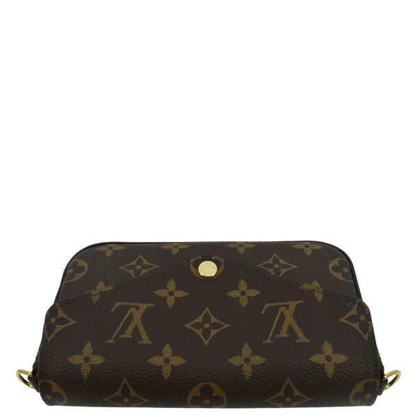 LOUIS VUITTON Felicie Strap & Go Pochette Monogram Canvas Crossbody Bag Khaki Green