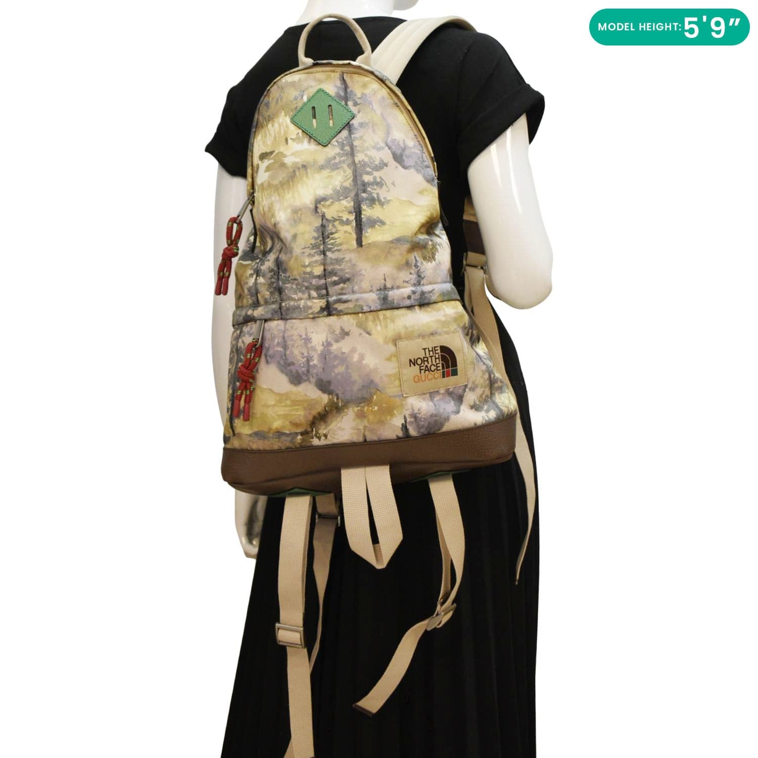 gucci x the north face backpack GUCCI x The North Face Mountain Print Nylon Backpack