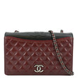 CHANEL Grosgrain Ballerine Flap Leather Crossbody Bag with front view 