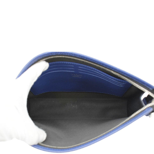 LOUIS VUITTON Voyage MM Taigarama Pochette Bag Blue