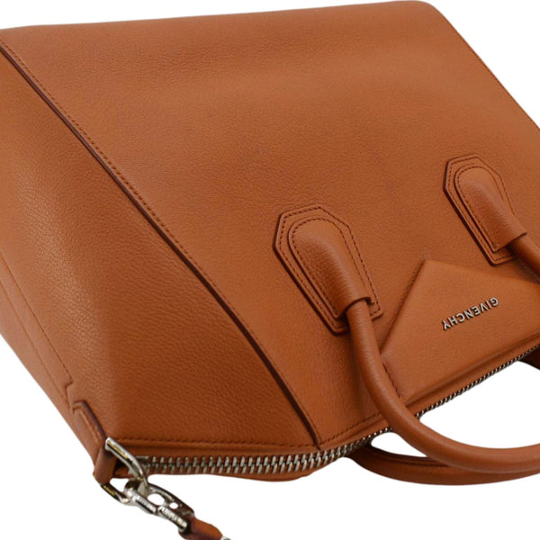 GIVENCHY Antigona Leather Shoulder Bag Orange