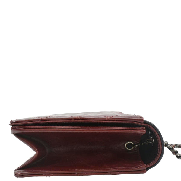 CHANEL Grosgrain Ballerine Flap Leather Crossbody Bag wit left side view