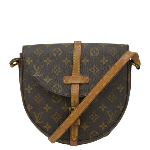 LOUIS VUITTON Chantilly Monogram Canvas Crossbody Bag Brown