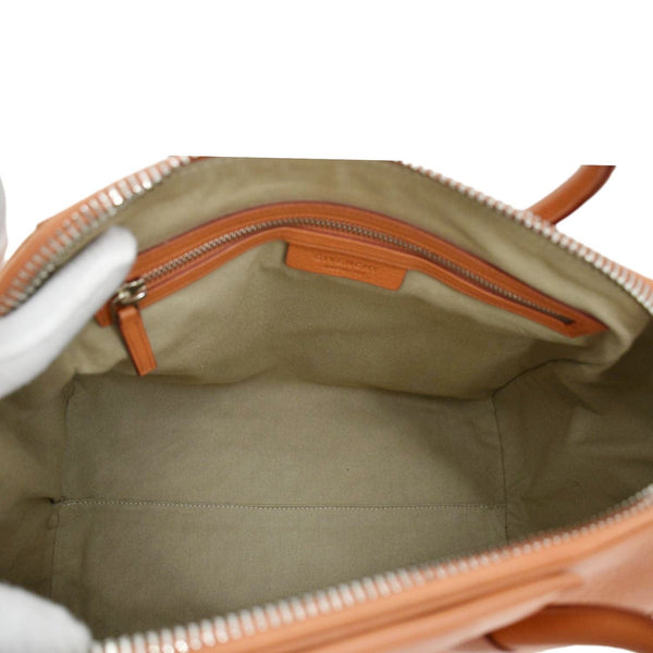 GIVENCHY Antigona Leather Shoulder Bag Orange