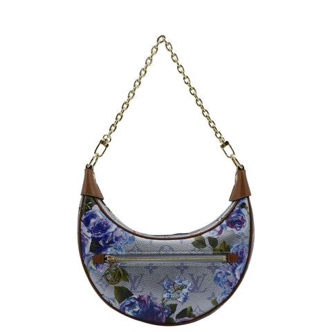 LOUIS VUITTON LV Garden Loop PM Metallic Monogram Satchel Bag Light Blue