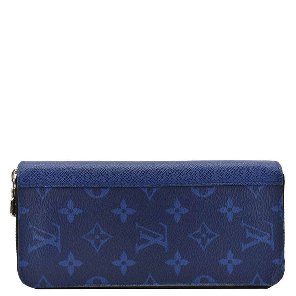 LOUIS VUITTON Zippy Vertical Taigarama Long Wallet Cobalt Blue