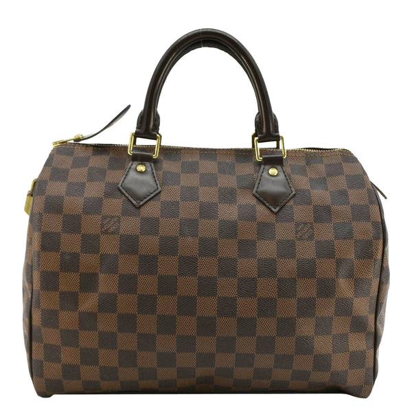 LOUIS VUITTON Speedy 30 Damier Ebene Satchel Bag Brown