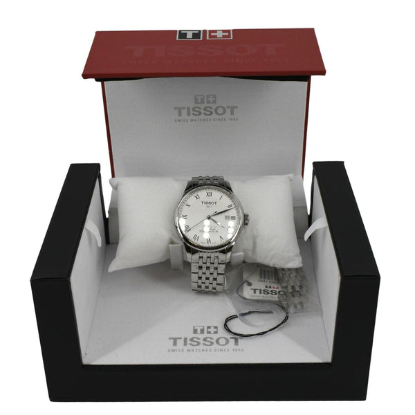 TISSOT Le Locle Powermatic 80 Date SS Watch Silver Dial 39MM