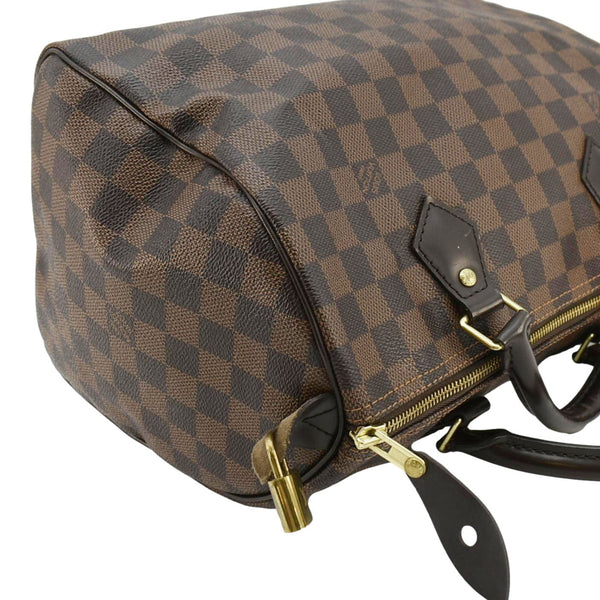 LOUIS VUITTON Speedy 30 Damier Ebene Satchel Bag Brown