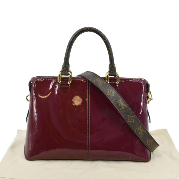 LOUIS VUITTON Miroir Patent Leather Tote Shoulder Bag Burgundy