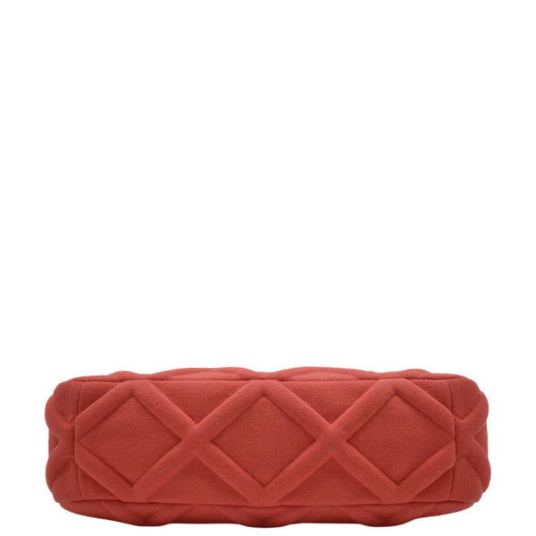 CHANEL 19 Flap Quitled Jersey Lambskin Shoulder Bag Red