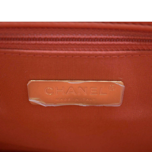 CHANEL 19 Flap Quitled Jersey Lambskin Shoulder Bag Red