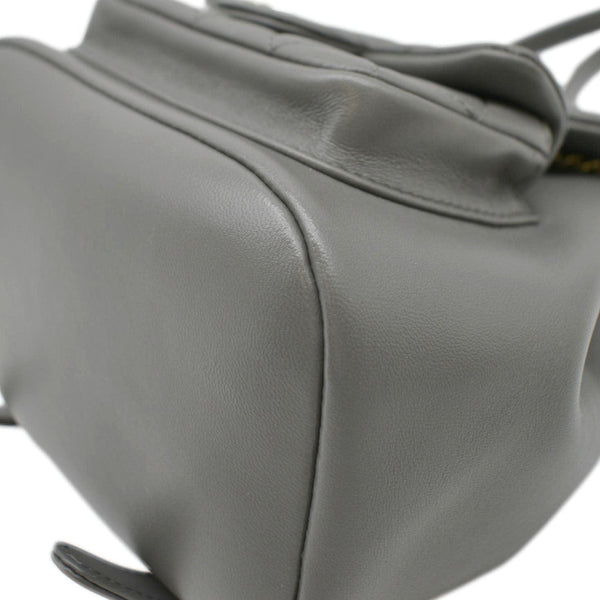 CHANEL Black vegan leather crossbody with gold chain 