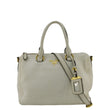 PRADA Vitello Phenix Leather Shoulder Bag White