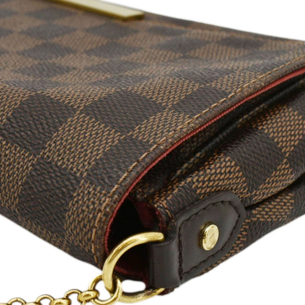 LOUIS VUITTON Favorite MM Damier Ebene Crossbody Bag Brown