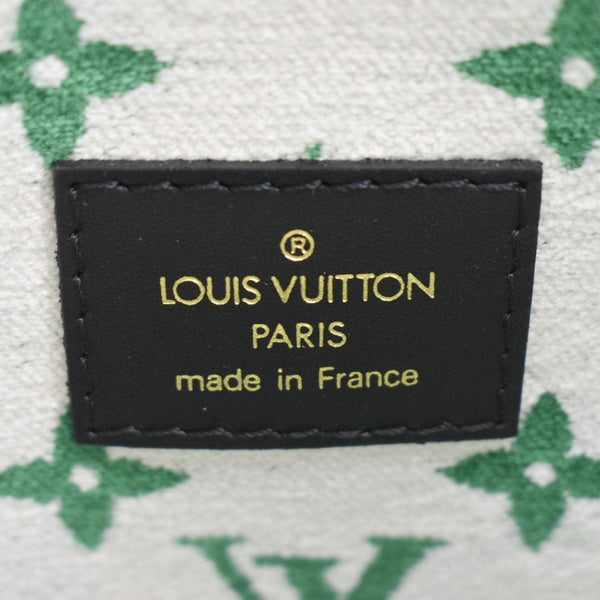 LOUIS VUITTON Onthego PM Monogram Velvet Tote Shoulder Bag Green