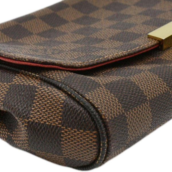 LOUIS VUITTON Favorite MM Damier Ebene Crossbody Bag Brown