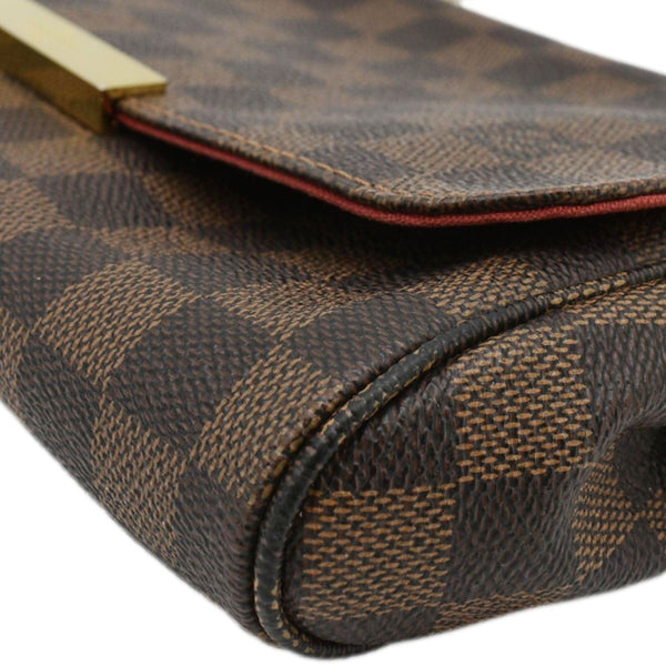 LOUIS VUITTON Favorite MM Damier Ebene Crossbody Bag Brown