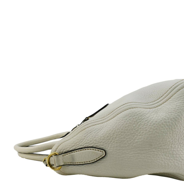 PRADA Vitello Phenix Leather Shoulder Bag White