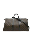 LOUIS VUITTON Keepall 55 Bandouliere Monogram Canvas Travel Bag Brown