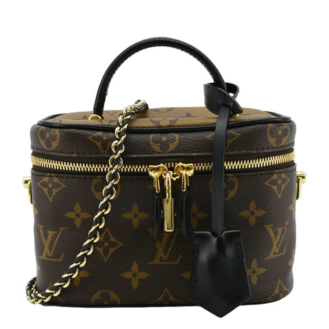 LOUIS VUITTON Vanity PM Monogram Reverse Canvas Crossbody Bag Brown