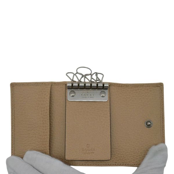 GUCCI Marmont Leather Key Case Light Brown 456118