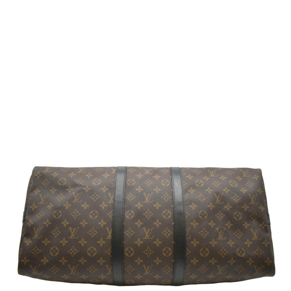 LOUIS VUITTON Keepall 55 Bandouliere Monogram Canvas Travel Bag Brown