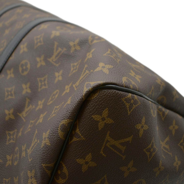LOUIS VUITTON Keepall 55 Bandouliere Monogram Canvas Travel Bag Brown