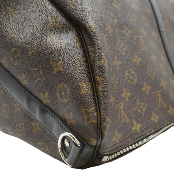 LOUIS VUITTON Keepall 55 Bandouliere Monogram Canvas Travel Bag Brown