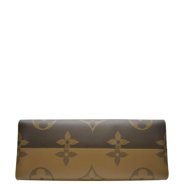 LOUIS VUITTON Onthego GM Giant Monogram Canvas Tote Bag Brown