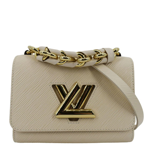 LOUIS VUITTON Twist PM Epi Leather Crossbody Bag Off White