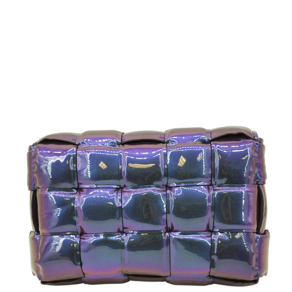 BOTTEGA VENETA Cassette Padded Crossbody Bag Holographic Purple