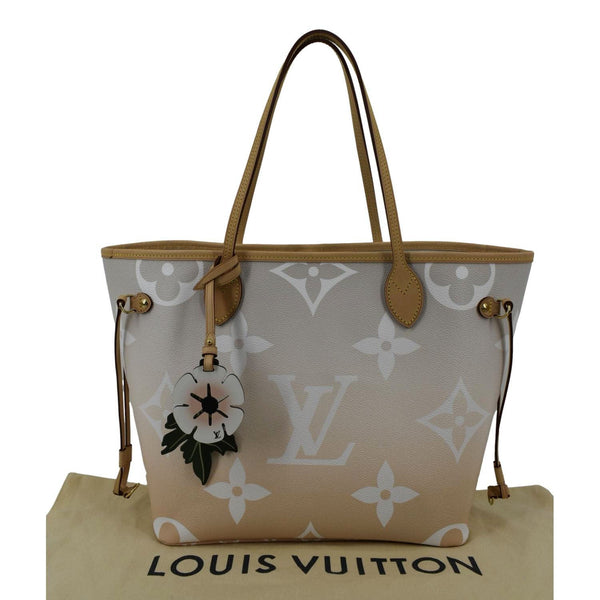 LOUIS VUITTON Neverfull MM Brume Tote Monogram Giant Bag with close front view
