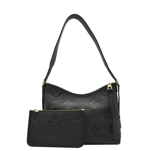 LOUIS VUITTON Carryall PM  Monogram Empreinte Leather Shoulder Bag Black